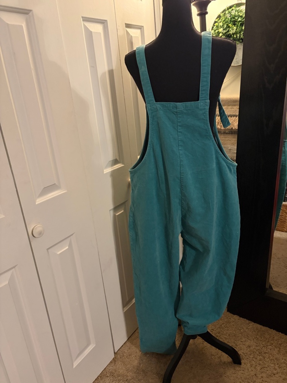 Lucy & Yak Teal Blue Corduroy Dungarees Overalls - Picture 2 of 8
